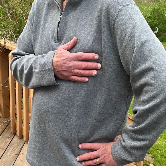 Joe Joseph Abboud 1/4 zip gray sweater L - Picture 3 of 5